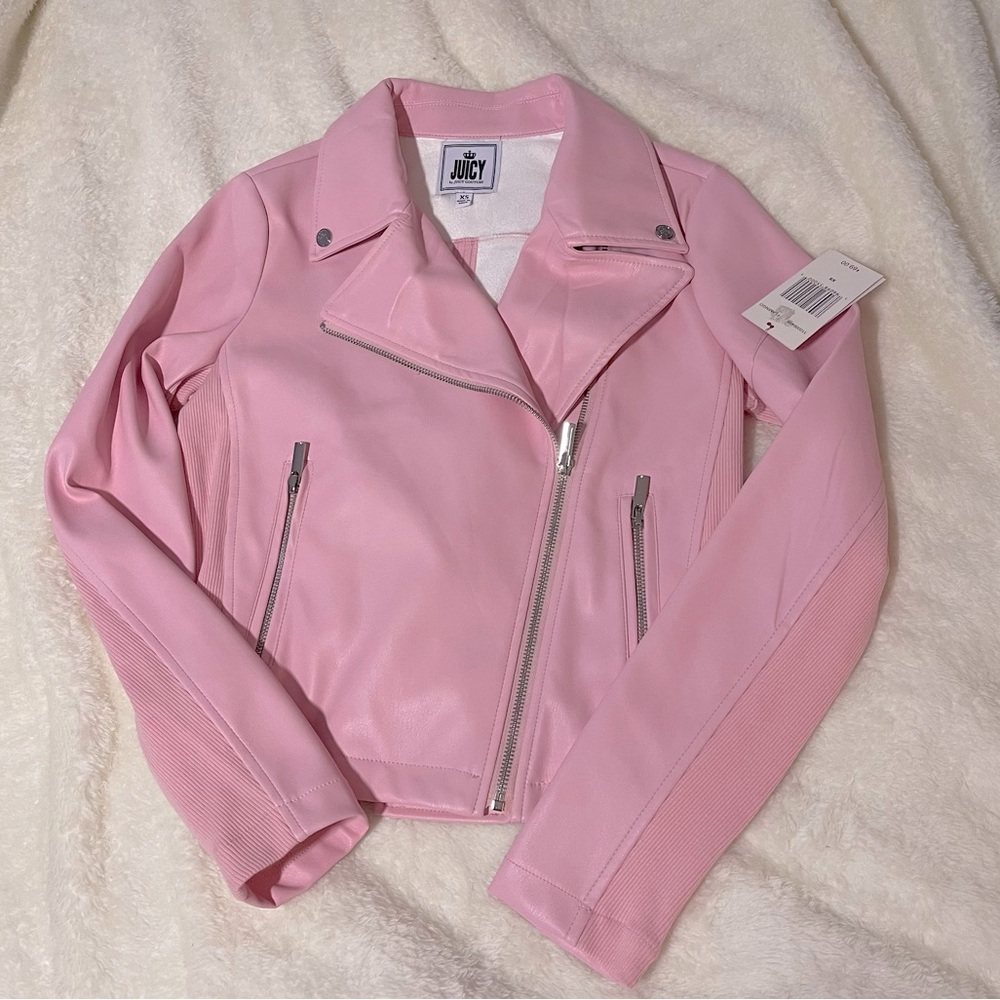 Juicy Couture Y2K Leather Pink Jacket